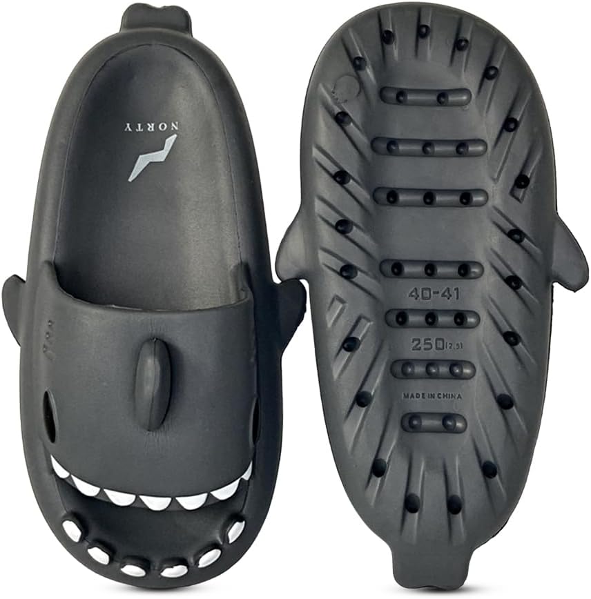 Мужские и женские легкие шлепанцы унисекс NORTY с забавным дизайном акулы, Charcoal
Мужские и женские легкие шлепанцы унисекс NORTY с забавным дизайном акулы, Charcoal