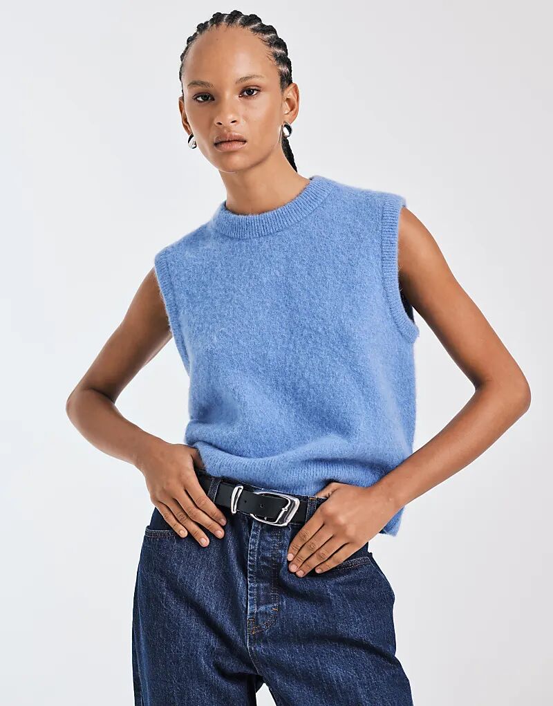 Жилет ARKET из альпаки, вязаный, синего цвета
Жилет ARKET из альпаки, вязаный, синего цвета