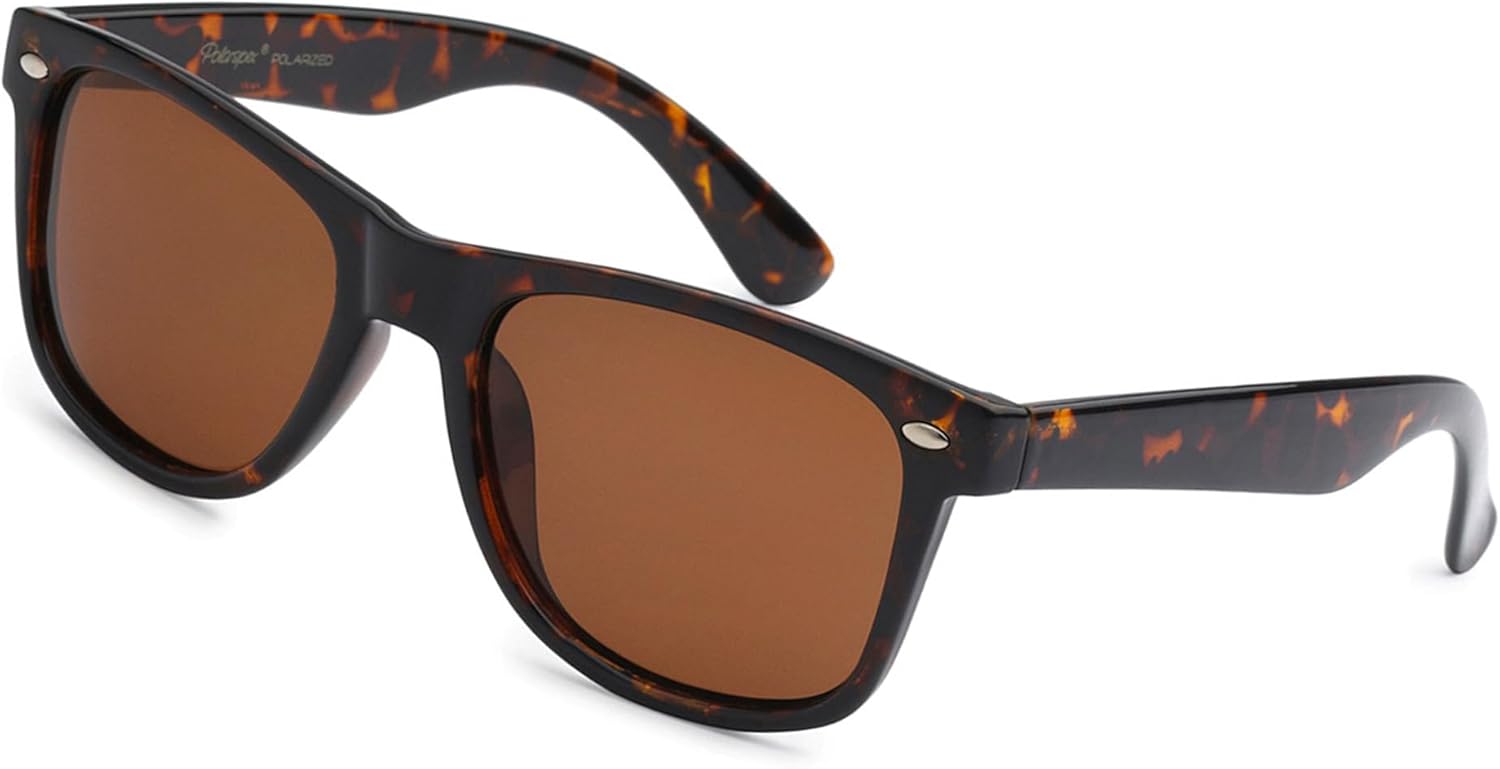 Поляризованные солнцезащитные очки PolarSpex для мужчин и женщин – защита от УФ-излучения, прочные и легкие, в стиле ретро, идеально подходят для вождения и рыбалки, Tortoise | Brown
Поляризованные солнцезащитные очки PolarSpex для мужчин и женщин – защита от УФ-излучения, прочные и легкие, в стиле ретро, идеально подходят для вождения и рыбалки, Tortoise | Brown