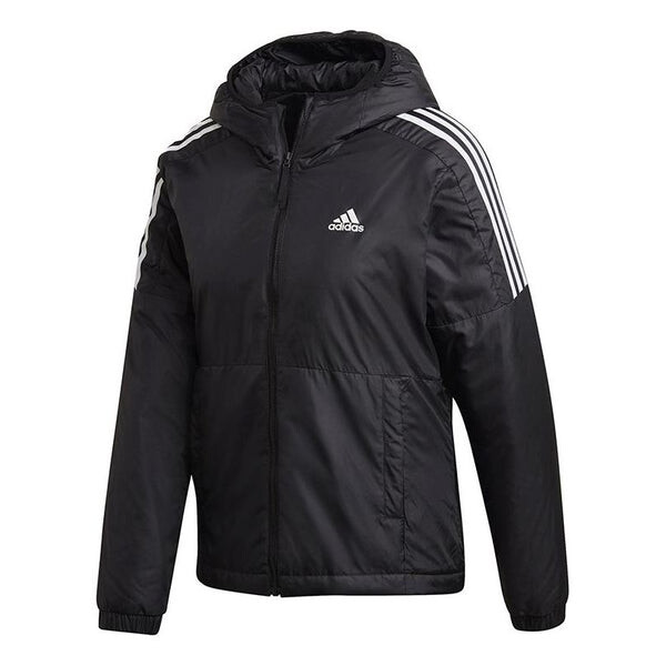 Куртка Essentials утепленная куртка с капюшоном азиатские размеры Adidas, черный 
Куртка Essentials утепленная куртка с капюшоном азиатские размеры Adidas, черный