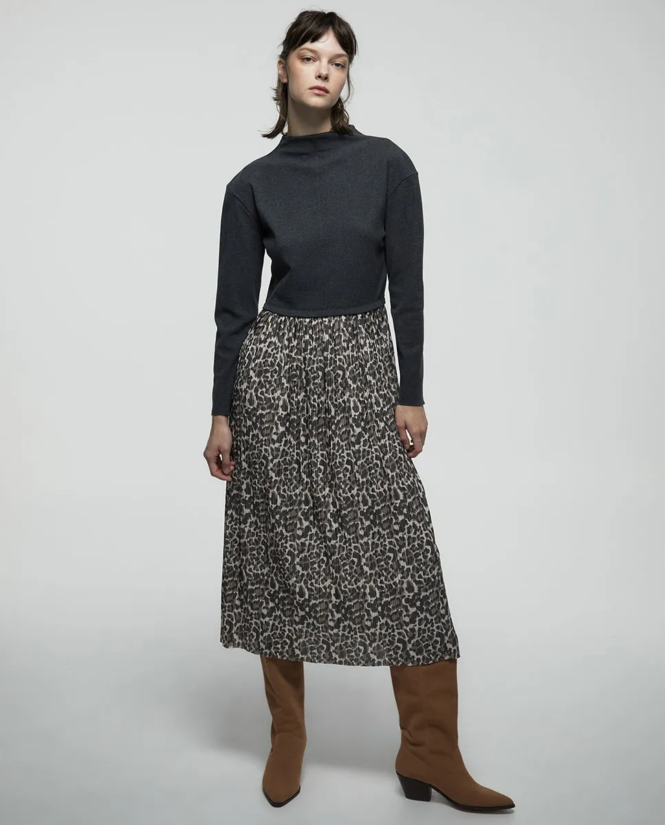 Смешанное комбинированное платье Sfera, серый
Смешанное комбинированное платье Sfera, серый