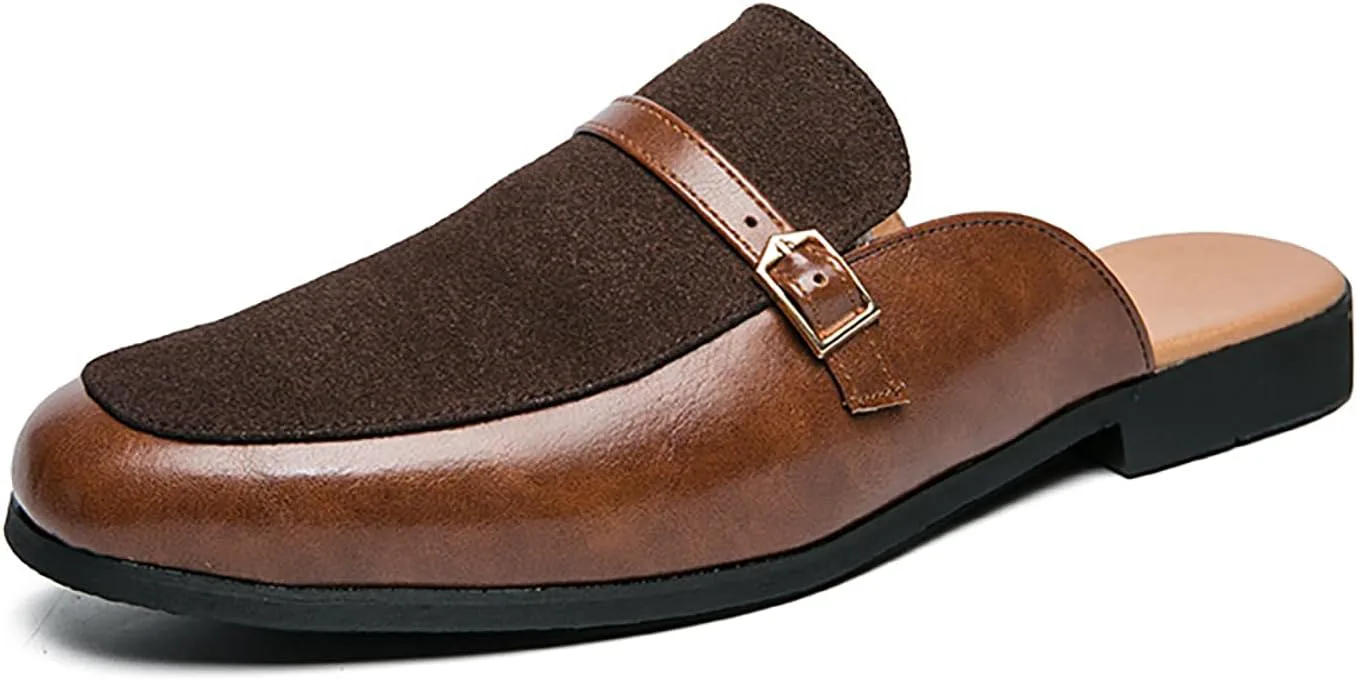 Мужские кожаные сабо с низким массивным каблуком, сандалии с регулируемой пряжкой, модный бархат, удобные слипоны на плоской подошве, с задником, полуброги, нескользящие, для вождения, деловые, домашние тапочки RYNKOMA, коричневый
Мужские кожаные сабо с низким массивным каблуком, сандалии с регулируемой пряжкой, модный бархат, удобные слипоны на плоской подошве, с задником, полуброги, нескользящие, для вождения, деловые, домашние тапочки RYNKOMA, коричневый