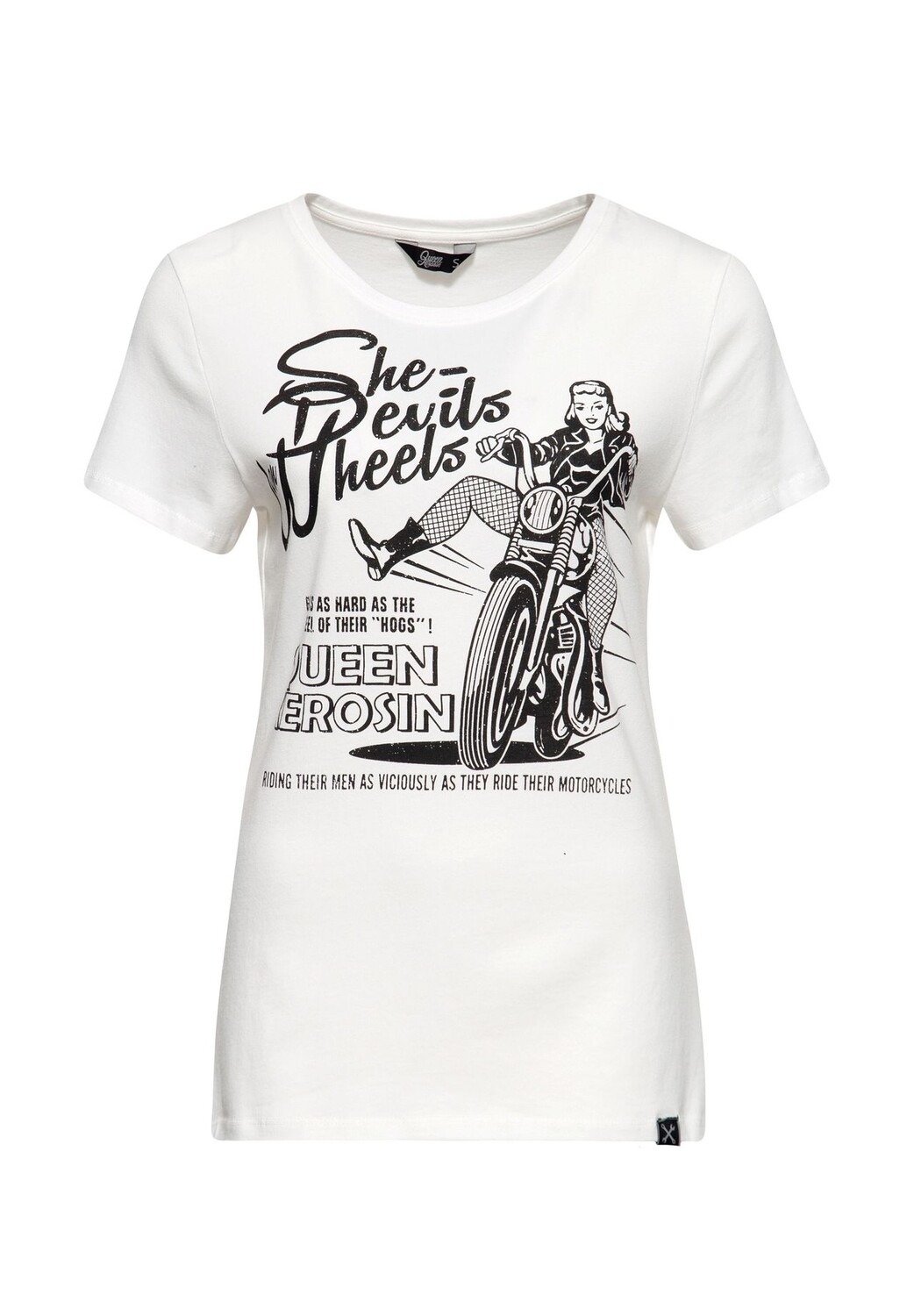 Футболка с винтажным мотивом She Devils On Wheels Queen Kerosin, кремовый, Бежевый, Футболка с винтажным мотивом She Devils On Wheels Queen Kerosin, кремовый
Футболка с винтажным мотивом She Devils On Wheels Queen Kerosin, кремовый, Бежевый, Футболка с винтажным мотивом She Devils On Wheels Queen Kerosin, кремовый