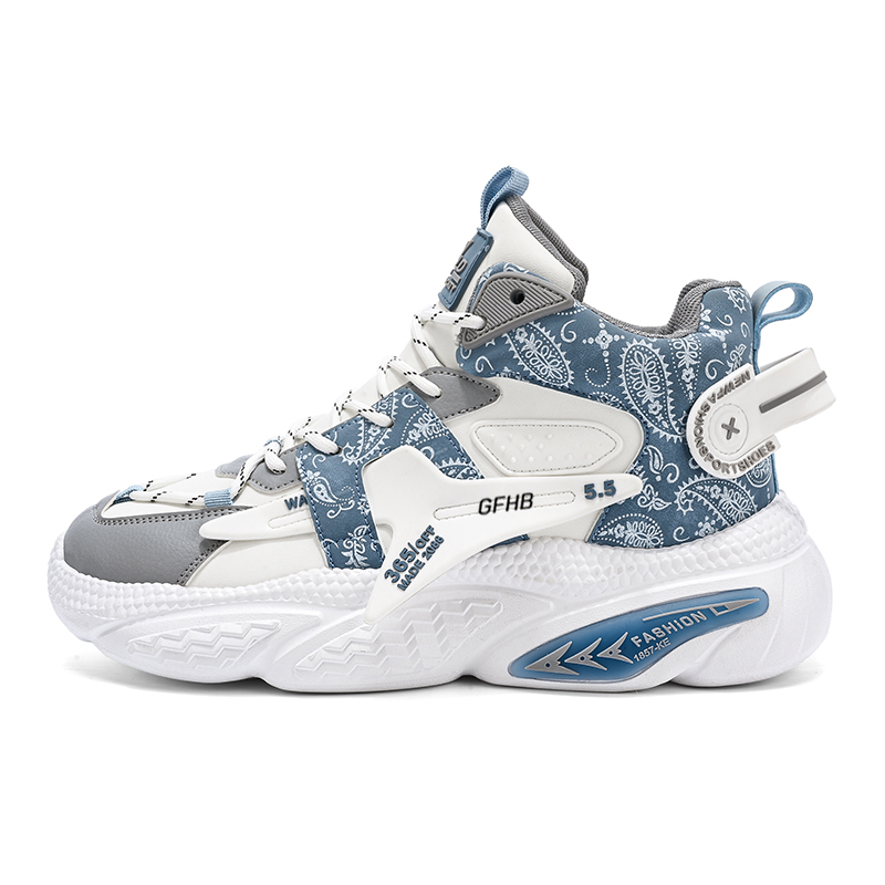 Износостойкие, легкие, амортизирующие, высокие кроссовки для детей и подростков Kung Fu partners, белый/синий 
Износостойкие, легкие, амортизирующие, высокие кроссовки для детей и подростков Kung Fu partners, белый/синий