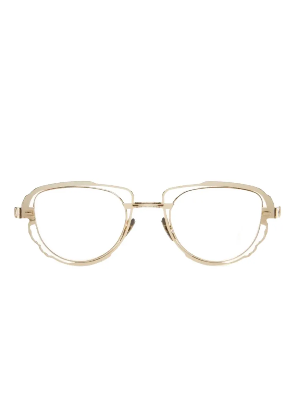 Очки с круглой оправой и вырезами Kuboraum, золотистый
Очки с круглой оправой и вырезами Kuboraum, золотистый