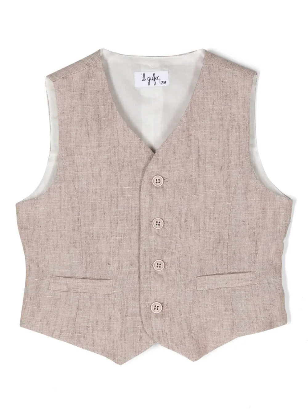 Льняной жилет с вытачками Il Gufo, нейтральный
Льняной жилет с вытачками Il Gufo, нейтральный