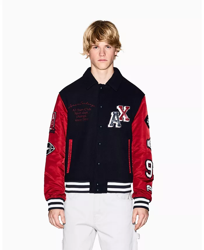 Мужская бомбер с цветными блоками и нашивками A|X Armani Exchange, мультиколор
Мужская бомбер с цветными блоками и нашивками A|X Armani Exchange, мультиколор