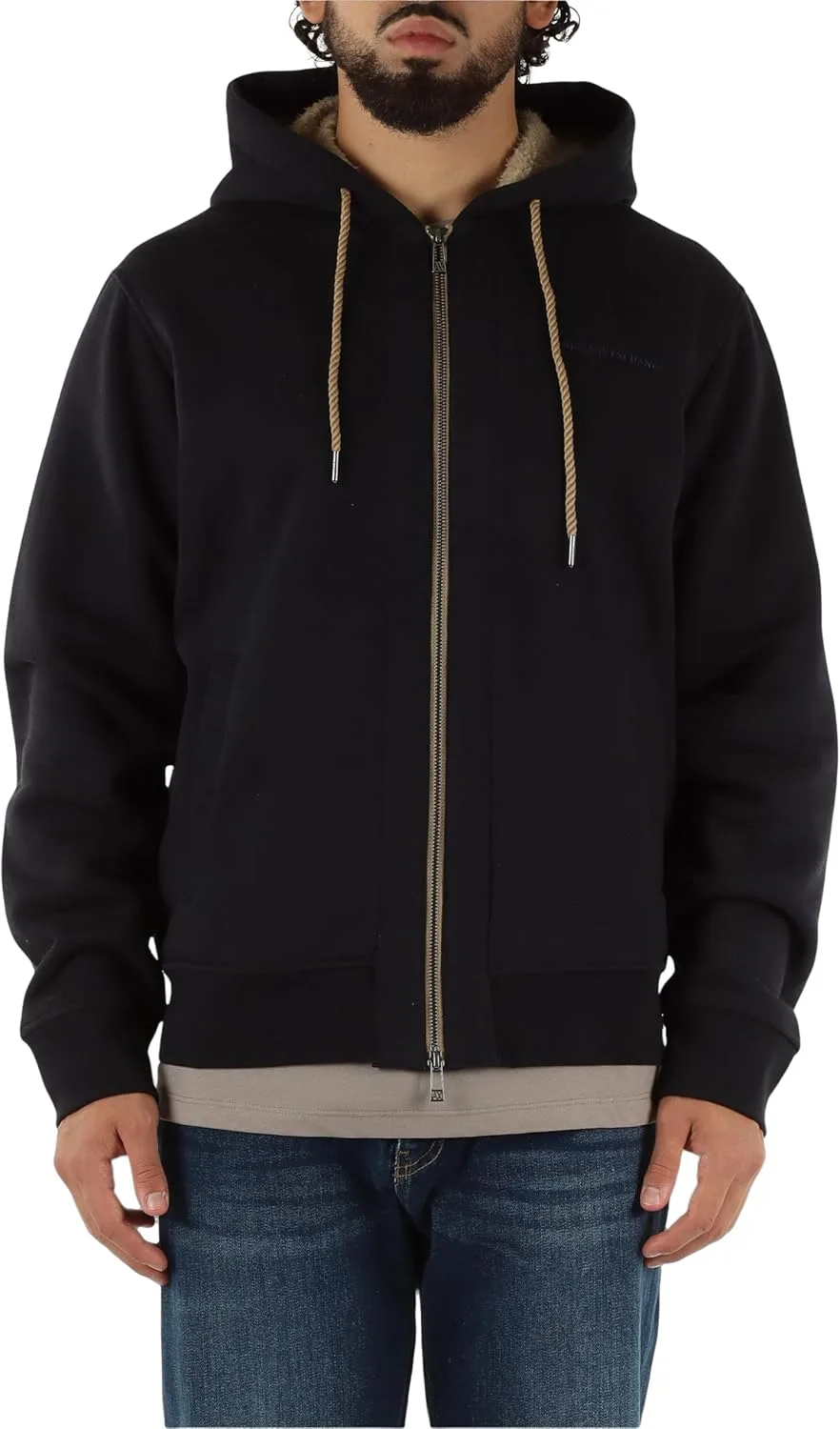 Armani Exchange мужская худи на молнии с подкладкой из шерпы
Armani Exchange мужская худи на молнии с подкладкой из шерпы