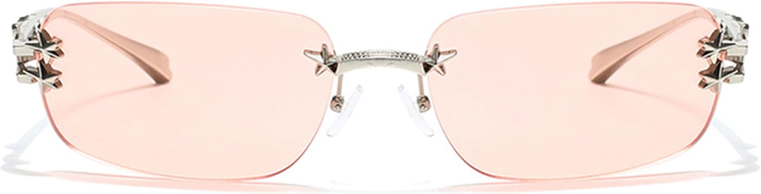 Солнцезащитные очки Bullabulling прямоугольной формы в стиле Y2k для женщин, милые, без оправы, прозрачные, с тонированными линзами, модные очки в стиле 2000-х, с бантом, Pink
Солнцезащитные очки Bullabulling прямоугольной формы в стиле Y2k для женщин, милые, без оправы, прозрачные, с тонированными линзами, модные очки в стиле 2000-х, с бантом, Pink