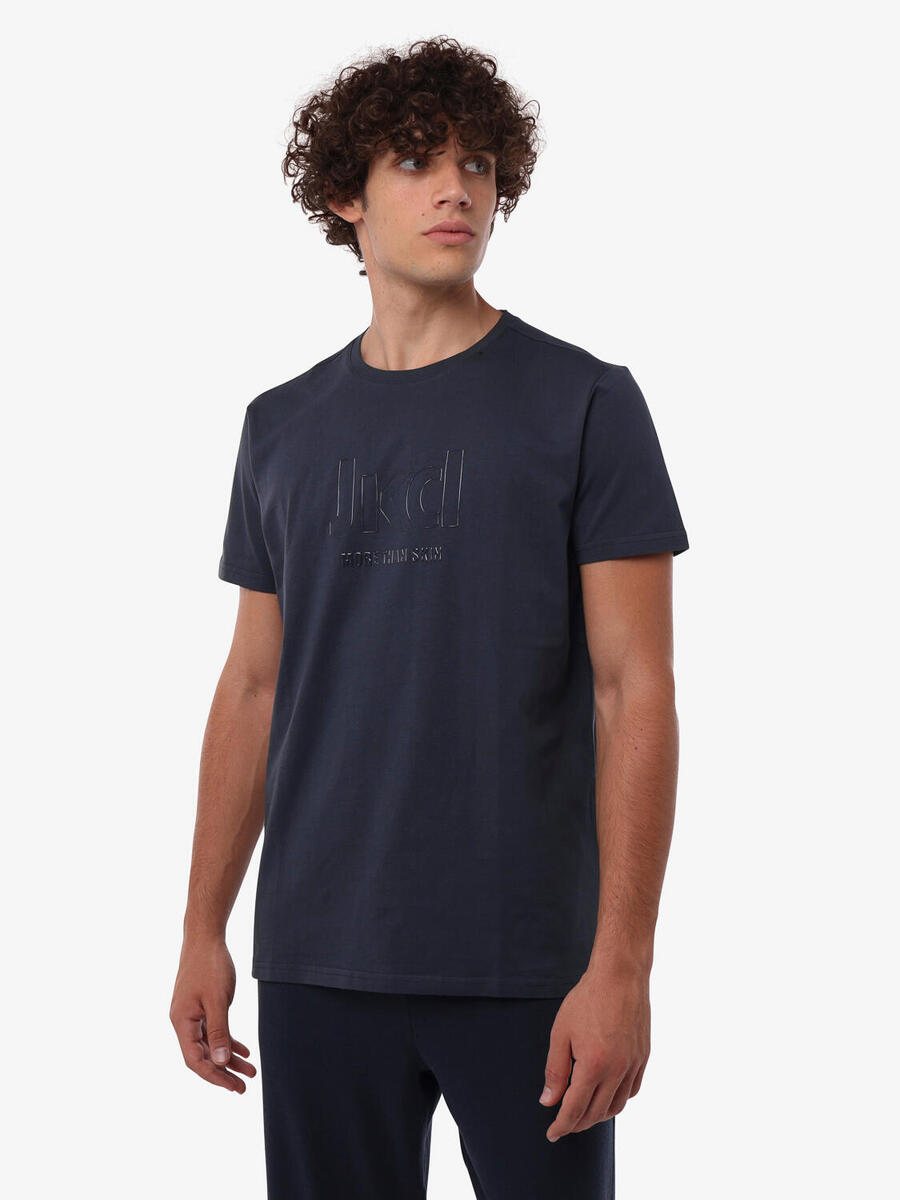 JAKED Мужская темно-синяя хлопковая футболка для фитнеса
JAKED Мужская темно-синяя хлопковая футболка для фитнеса