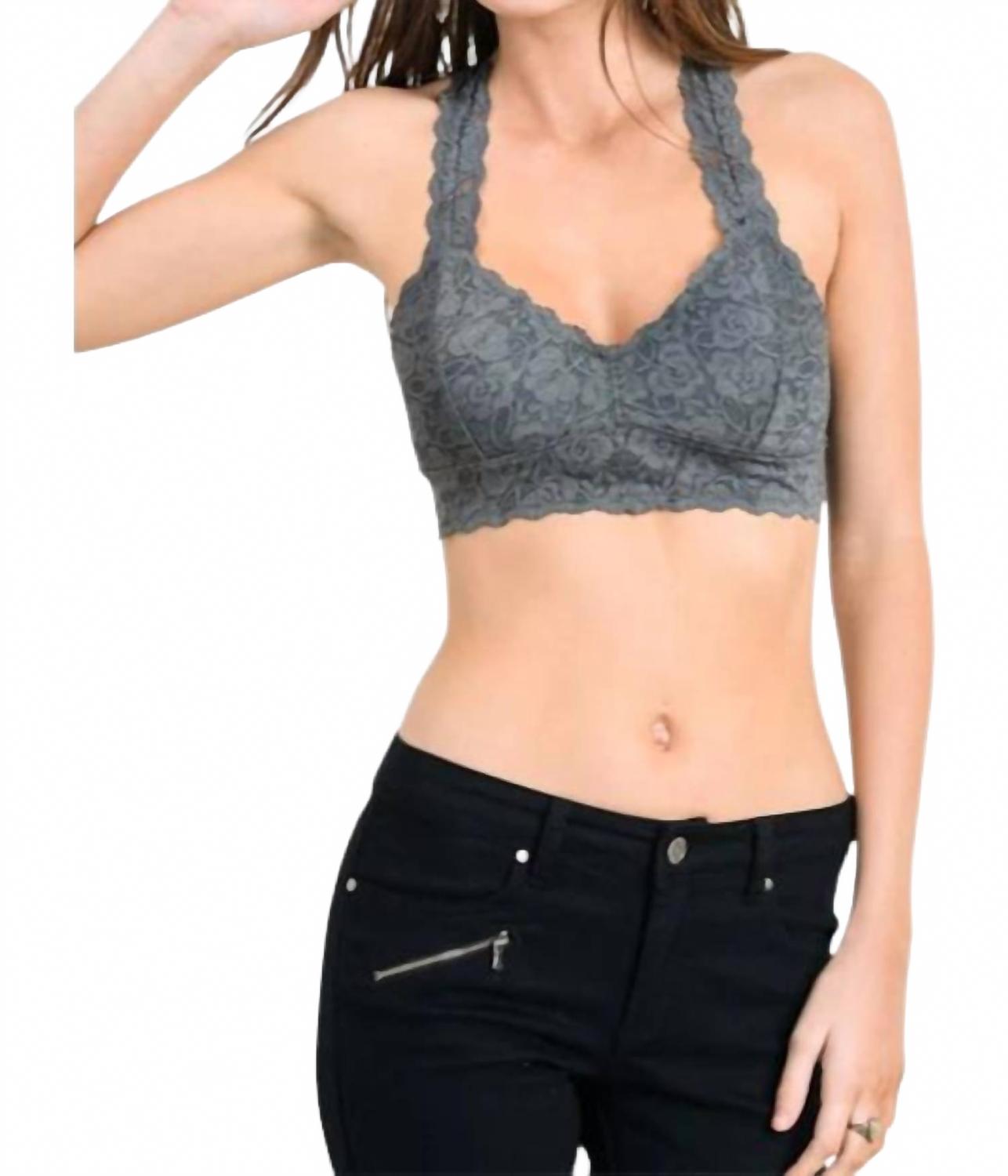 Кружевной бюстгальтер-бралетт с фестончатым краем, серый WISHLIST
Кружевной бюстгальтер-бралетт с фестончатым краем, серый WISHLIST