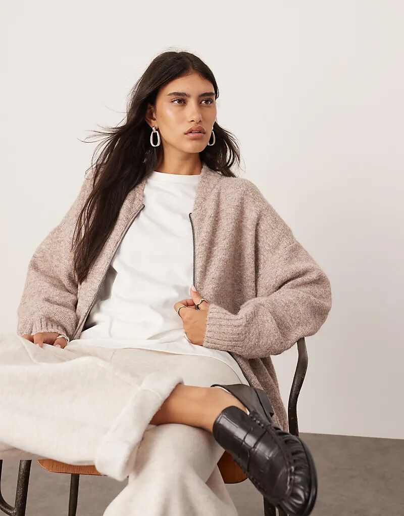 Джемпер с застежкой-молнией плотной вязки цвета овса ASOS EDITION
Джемпер с застежкой-молнией плотной вязки цвета овса ASOS EDITION