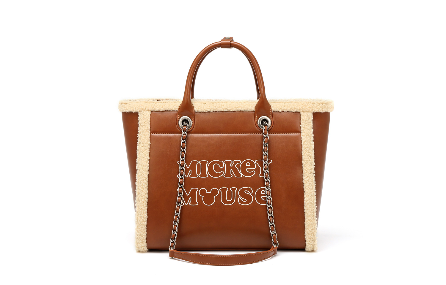 Disney Микки серия Плечевая сумка из полиуретана Женская коричневая, Brown 
Disney Микки серия Плечевая сумка из полиуретана Женская коричневая, Brown