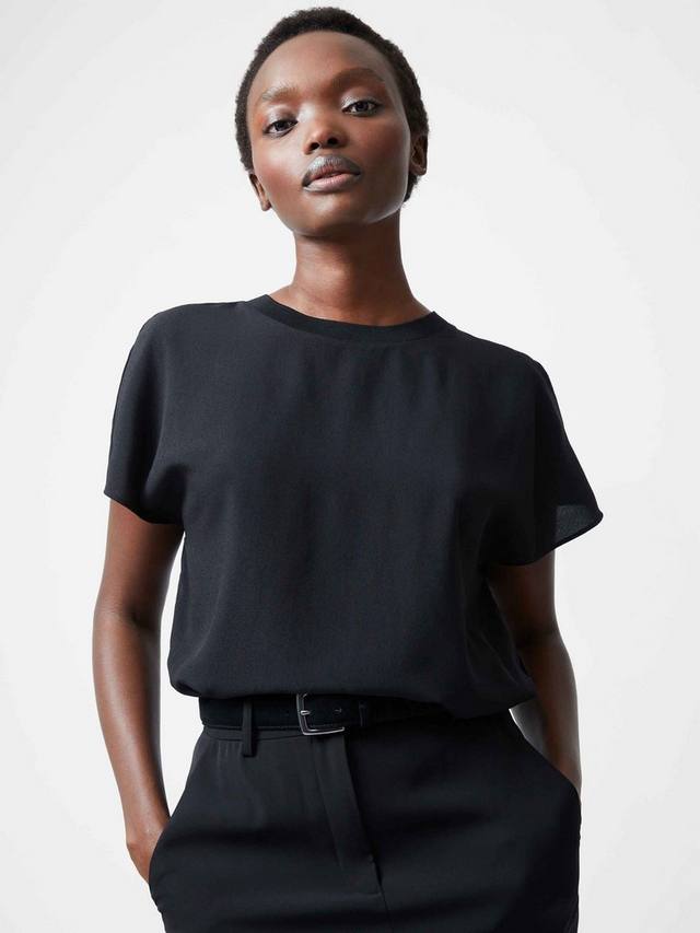 Топ с круглым вырезом из каприны French Connection, черный
Топ с круглым вырезом из каприны French Connection, черный