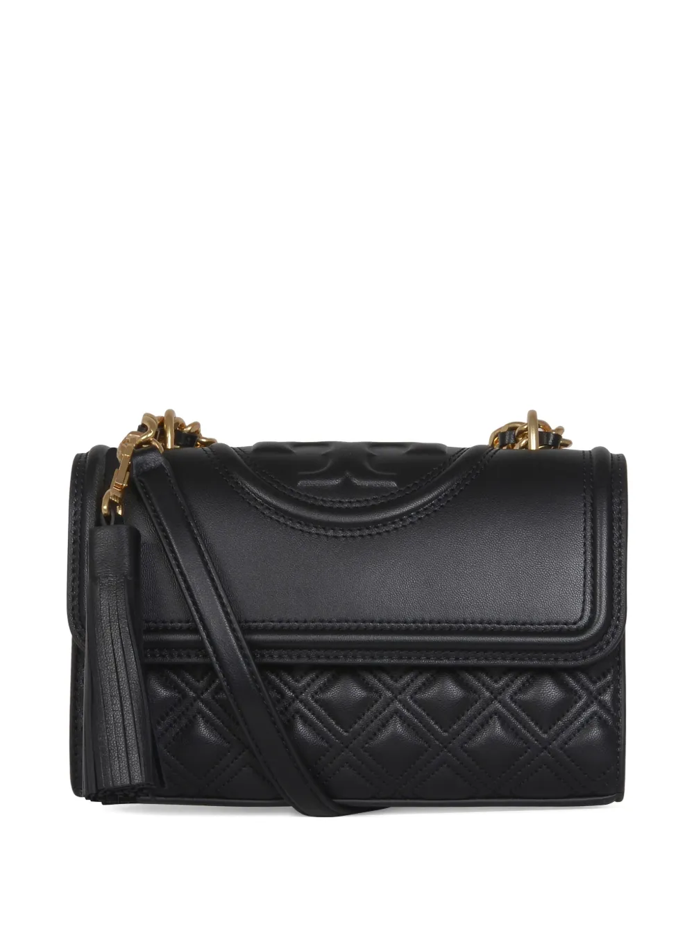 Стеганая сумка на плечо с кисточками Tory Burch, черный
Стеганая сумка на плечо с кисточками Tory Burch, черный