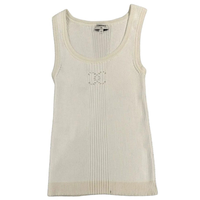 CHANEL Женская белая майка Tank Tops
CHANEL Женская белая майка Tank Tops