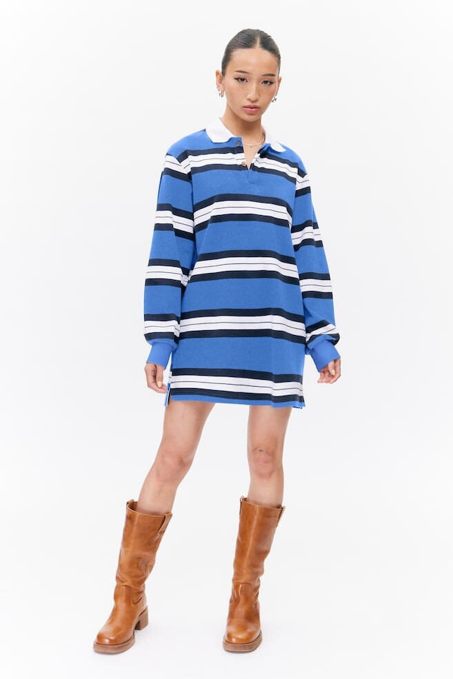 Мини-Платье с длинными рукавами для регби Monki, синий
Мини-Платье с длинными рукавами для регби Monki, синий