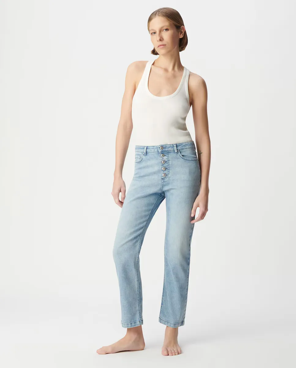 Женские джинсы прямого кроя с пуговицами IKKS, синий
Женские джинсы прямого кроя с пуговицами IKKS, синий