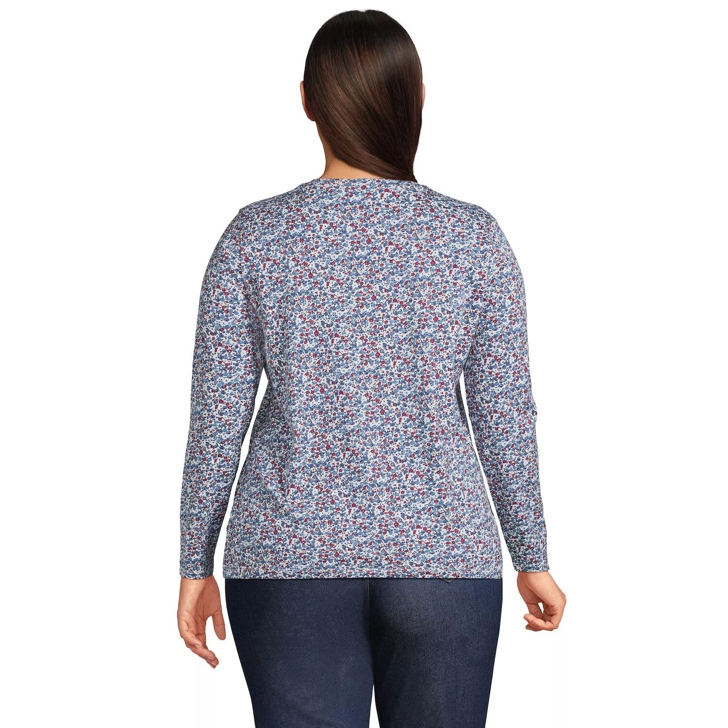 Хлопковая футболка большого размера Lands' End свободного кроя Supima с v-образным вырезом Lands' End, черный
Хлопковая футболка большого размера Lands' End свободного кроя Supima с v-образным вырезом Lands' End, черный