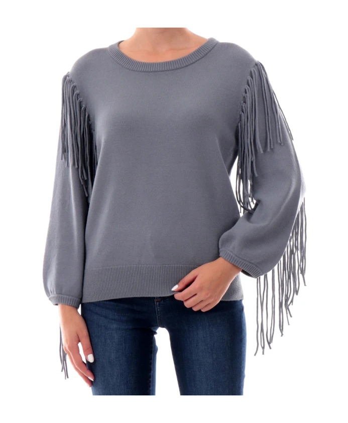 Серый свитер с бахромой, модный городской образ Marella, серый
Серый свитер с бахромой, модный городской образ Marella, серый