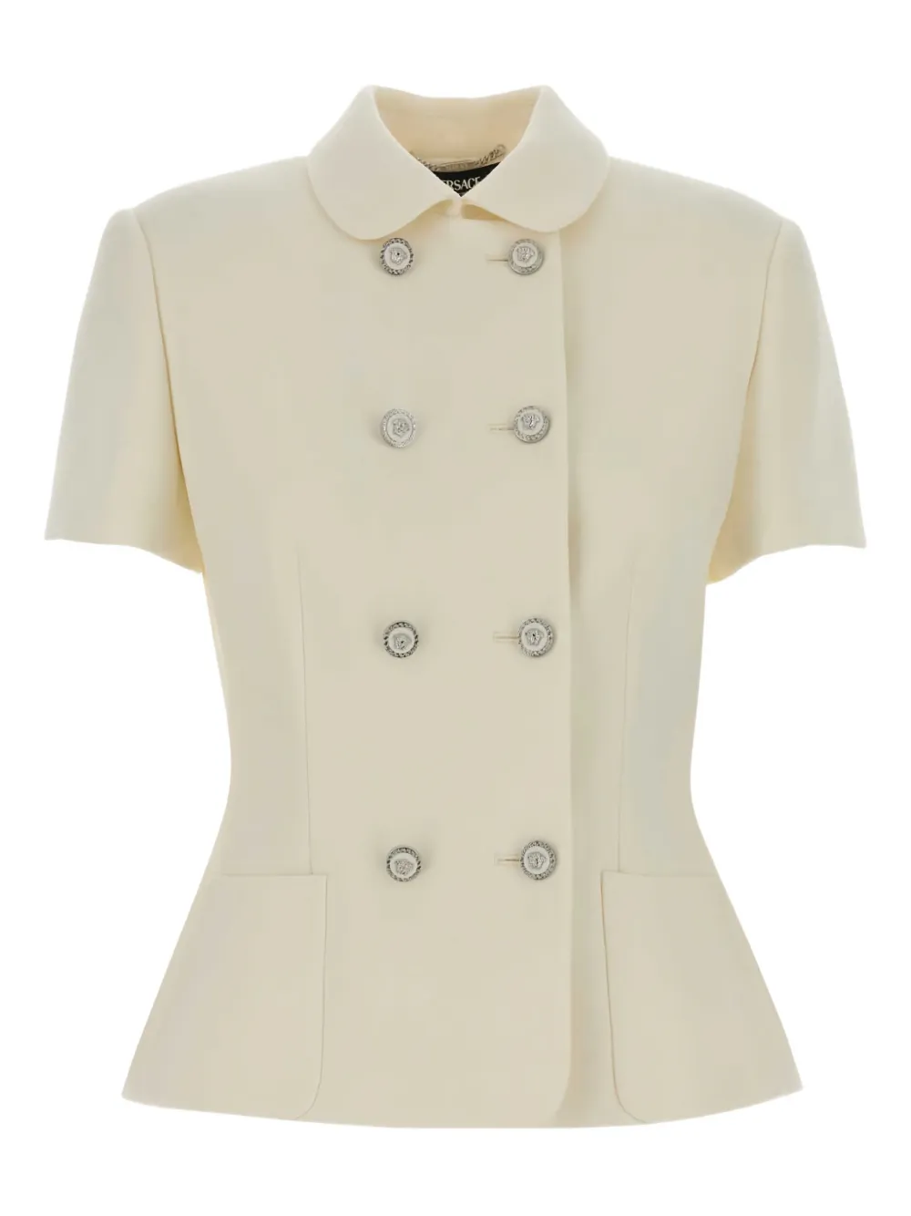 Двубортный пиджак Versace, белый
Двубортный пиджак Versace, белый