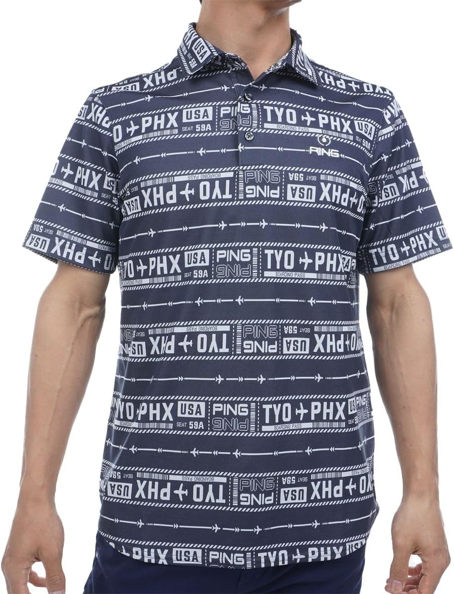 Мужская поло-рубашка с коротким рукавом Pin Apparel 621-5160219 (жаккардовый узор в виде билета) / для гольфа Ping, белый/синий
Мужская поло-рубашка с коротким рукавом Pin Apparel 621-5160219 (жаккардовый узор в виде билета) / для гольфа Ping, белый/синий