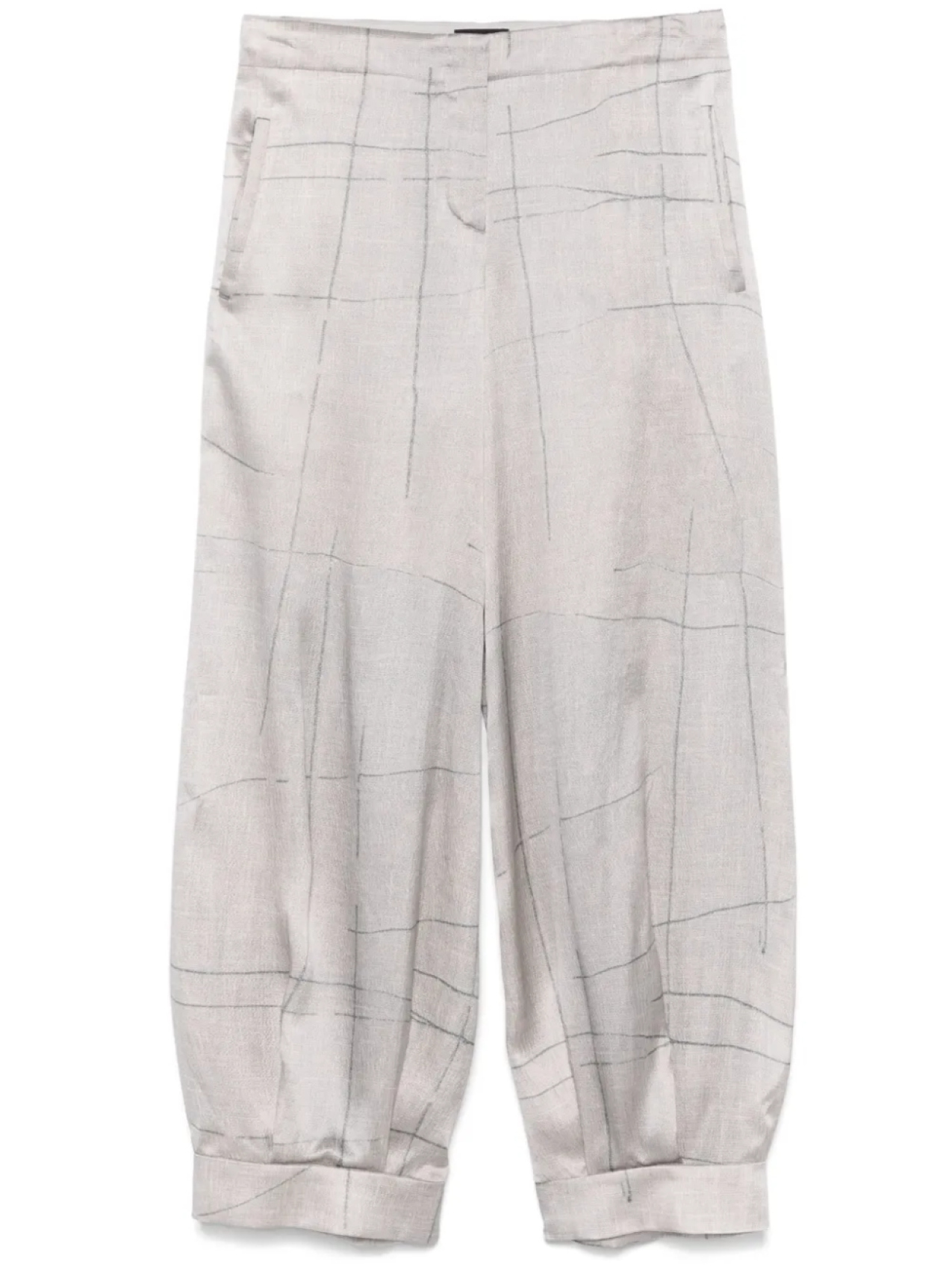 Шелковые брюки с принтом Giorgio Armani, серый
Шелковые брюки с принтом Giorgio Armani, серый