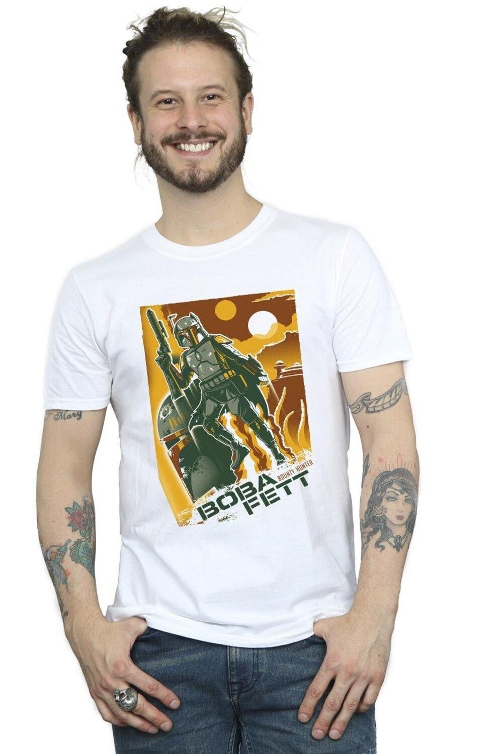 Футболка с коллажем Боба Фетта Star Wars, белый 
Футболка с коллажем Боба Фетта Star Wars, белый