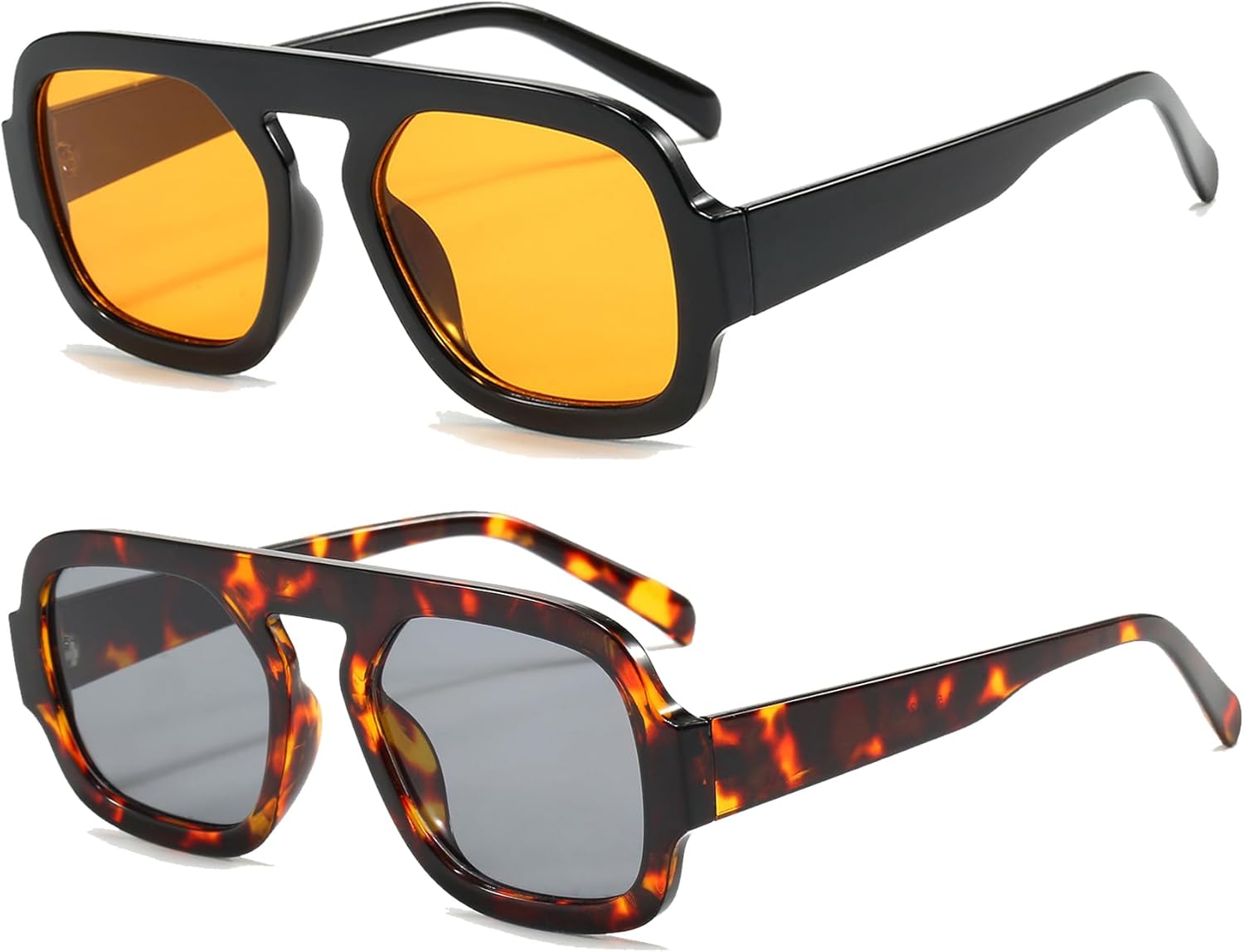 Солнцезащитные очки Long Keeper Retro Square Pilot для женщин и мужчин, авиационные квадратные солнцезащитные очки с плоской верхней частью, прямоугольные, винтажные, в стиле 70-х, (2 Pack) Black/Orange+leopard/Grey
Солнцезащитные очки Long Keeper Retro Square Pilot для женщин и мужчин, авиационные квадратные солнцезащитные очки с плоской верхней частью, прямоугольные, винтажные, в стиле 70-х, (2 Pack) Black/Orange+leopard/Grey