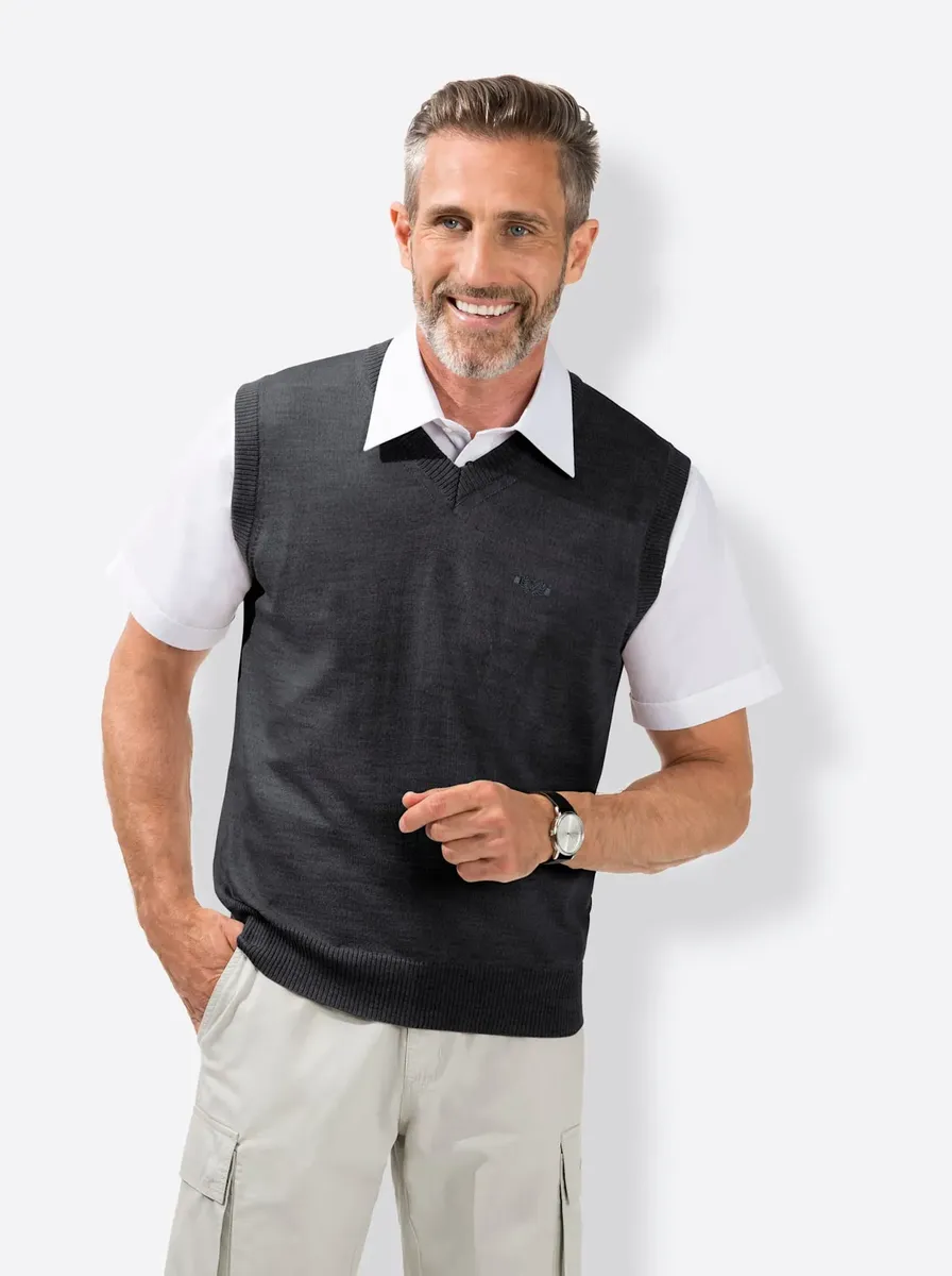 Marco Donati Свитер с V-образным вырезом "Pulunder", антрацит
Marco Donati Свитер с V-образным вырезом "Pulunder", антрацит