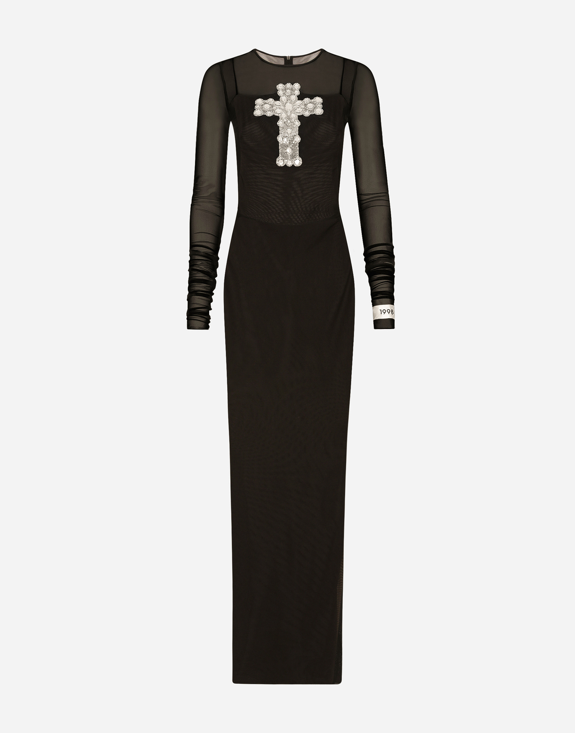 Длинное платье из тюля с украшением в виде креста из страз Dolce & Gabbana, черный
Длинное платье из тюля с украшением в виде креста из страз Dolce & Gabbana, черный