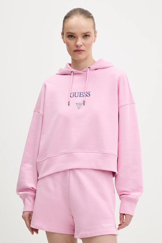 Хлопковая толстовка Guess Jeans, розовый
Хлопковая толстовка Guess Jeans, розовый