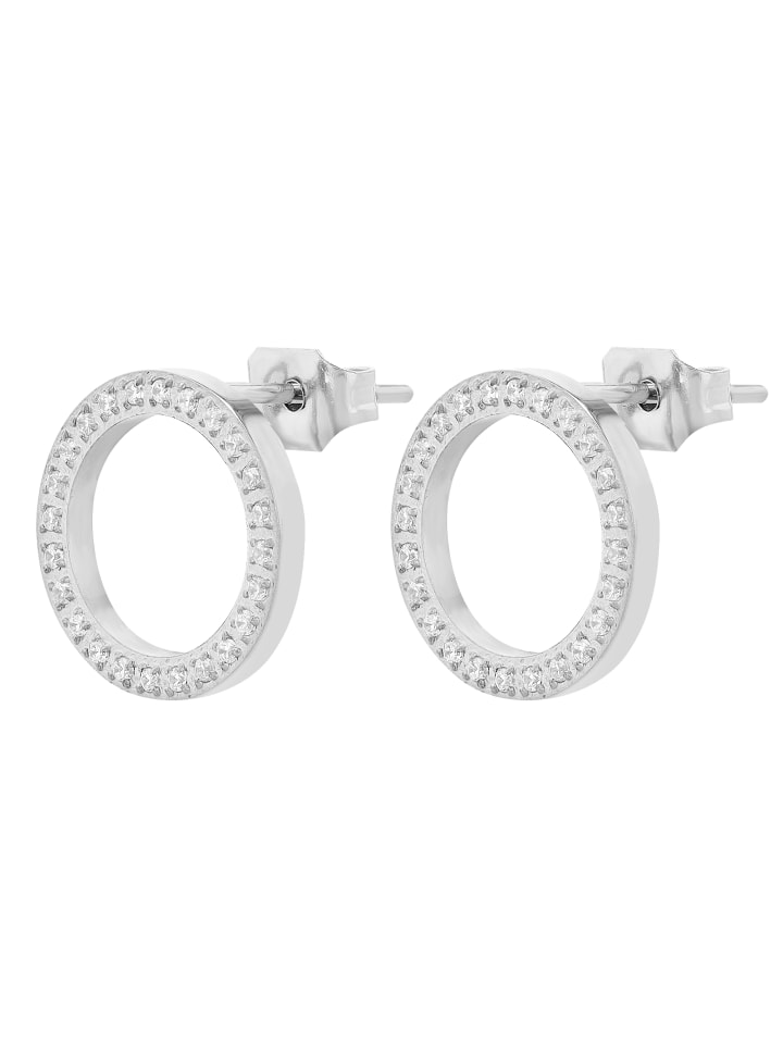 Adeliás Женские серьги - серьги-гвоздики из нержавеющей стали со стразами, серебристого цвета
Adeliás Женские серьги - серьги-гвоздики из нержавеющей стали со стразами, серебристого цвета