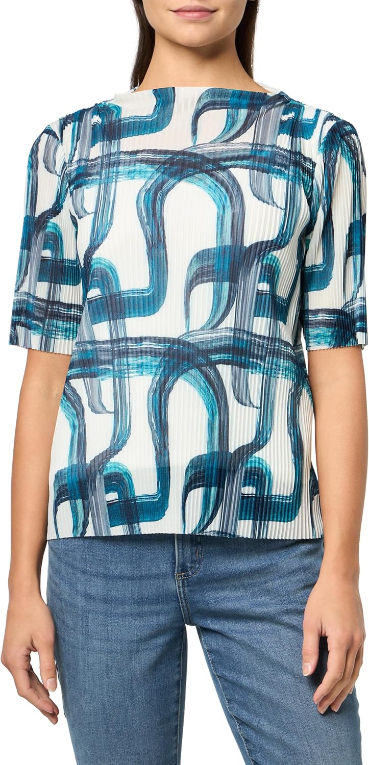 Женская шифоновая блузка Calvin Klein с коротким рукавом и высоким воротом, гармошка, Corsica Multi
Женская шифоновая блузка Calvin Klein с коротким рукавом и высоким воротом, гармошка, Corsica Multi