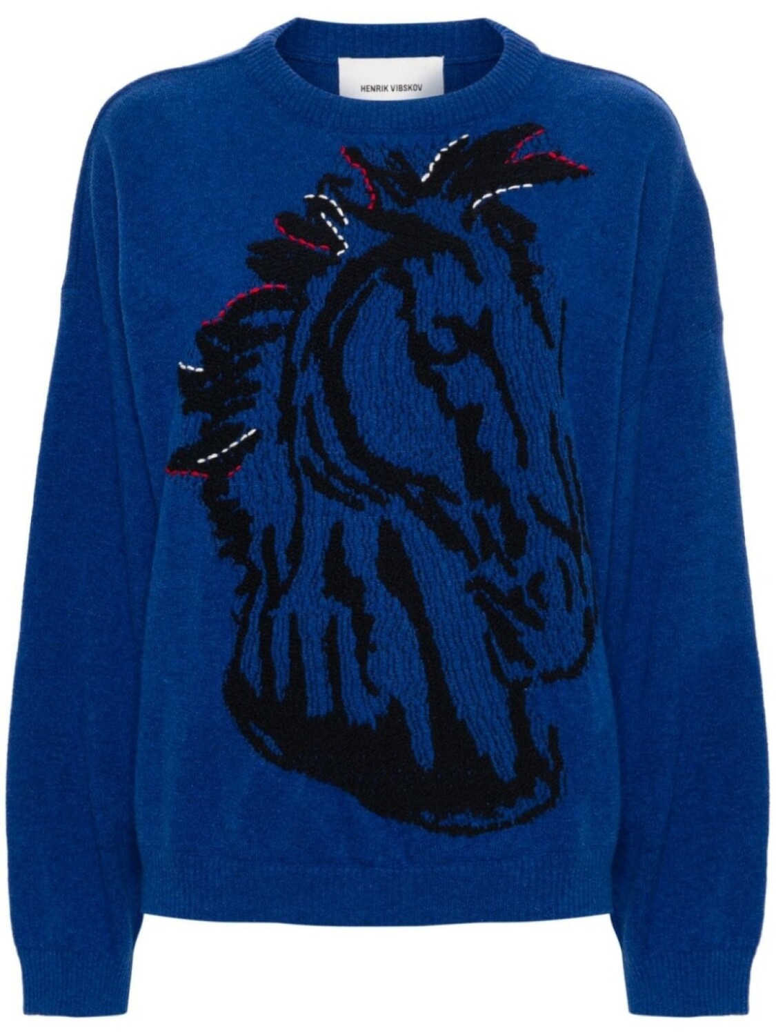 Henrik Vibskov жаккардовый джемпер с узором Horse Head, синий
Henrik Vibskov жаккардовый джемпер с узором Horse Head, синий