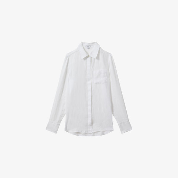 Рубашка Reiss Belle с длинным рукавом из льна, белый
Рубашка Reiss Belle с длинным рукавом из льна, белый