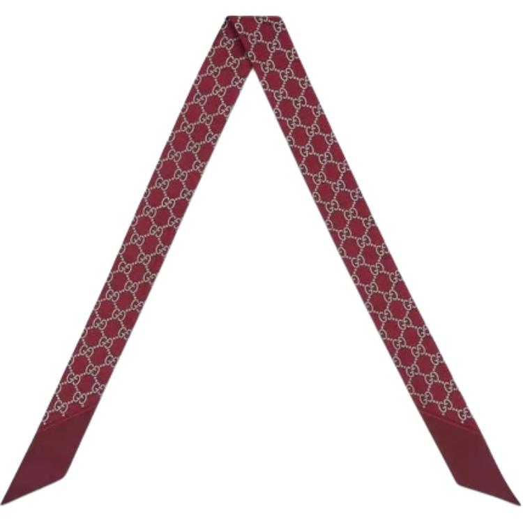 GUCCI Бордовый шелковый шарф унисекс, Burgundy
GUCCI Бордовый шелковый шарф унисекс, Burgundy