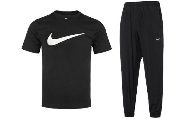 Повседневный спортивный мужской комплект, черный с короткими рукавами + черные брюки Nike, черный
Повседневный спортивный мужской комплект, черный с короткими рукавами + черные брюки Nike, черный