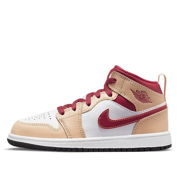 Кроссовки 1 mid 'light curry cardinal red' Air Jordan, белый
Кроссовки 1 mid 'light curry cardinal red' Air Jordan, белый