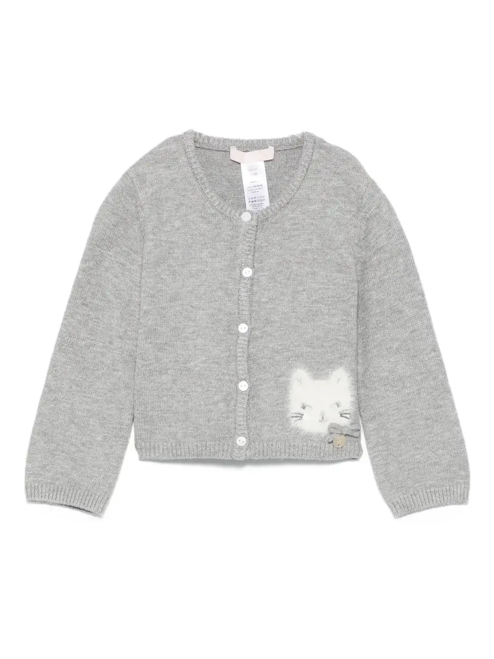 Вязаный кардиган с кошачьей мордочкой Liu Jo Kids, серый
Вязаный кардиган с кошачьей мордочкой Liu Jo Kids, серый