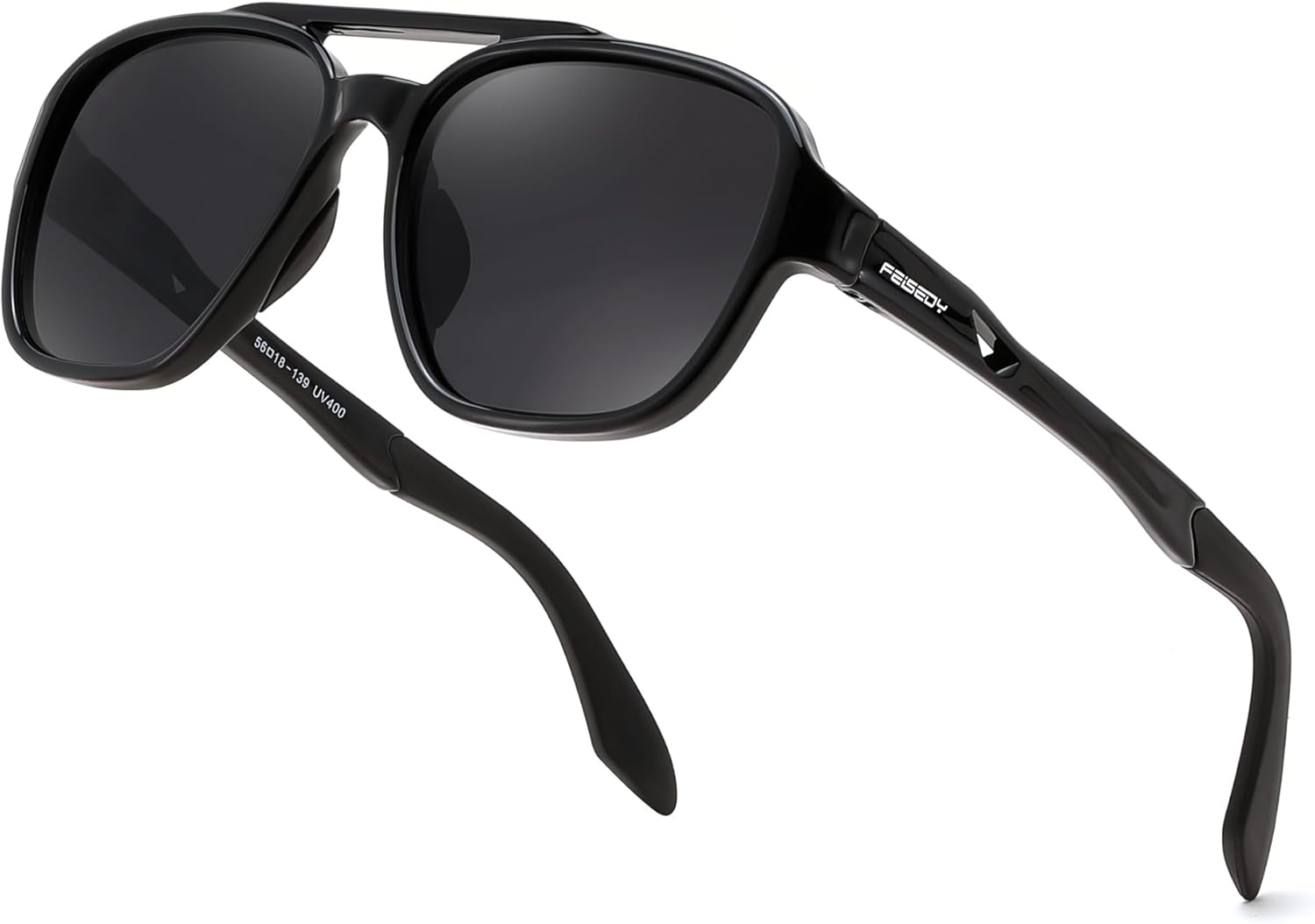 Поляризованные солнцезащитные очки-авиаторы FEISEDY для женщин и мужчин, в стиле ретро 70-х, винтажные, классические, легкие, оправа TR-90, линзы TAC, защита от УФ-излучения UV400, артикул B0260, Black/Grey Lens
Поляризованные солнцезащитные очки-авиаторы FEISEDY для женщин и мужчин, в стиле ретро 70-х, винтажные, классические, легкие, оправа TR-90, линзы TAC, защита от УФ-излучения UV400, артикул B0260, Black/Grey Lens
