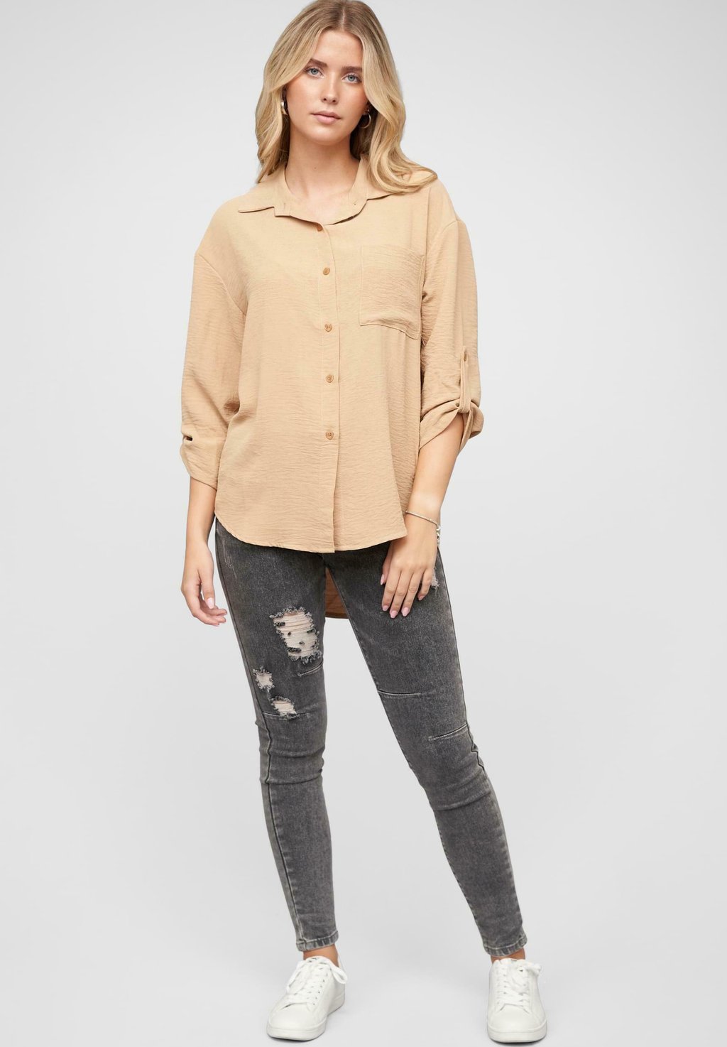 Блузка на пуговицах Cloud 5ive, бежевый
Блузка на пуговицах Cloud 5ive, бежевый