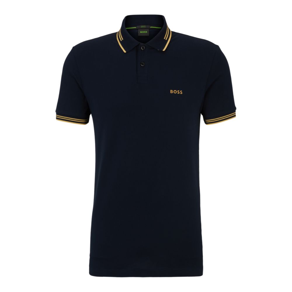 Рубашка-поло облегающего кроя из эластичного хлопка с фирменной символикой BOSS, темно-синий
Рубашка-поло облегающего кроя из эластичного хлопка с фирменной символикой BOSS, темно-синий