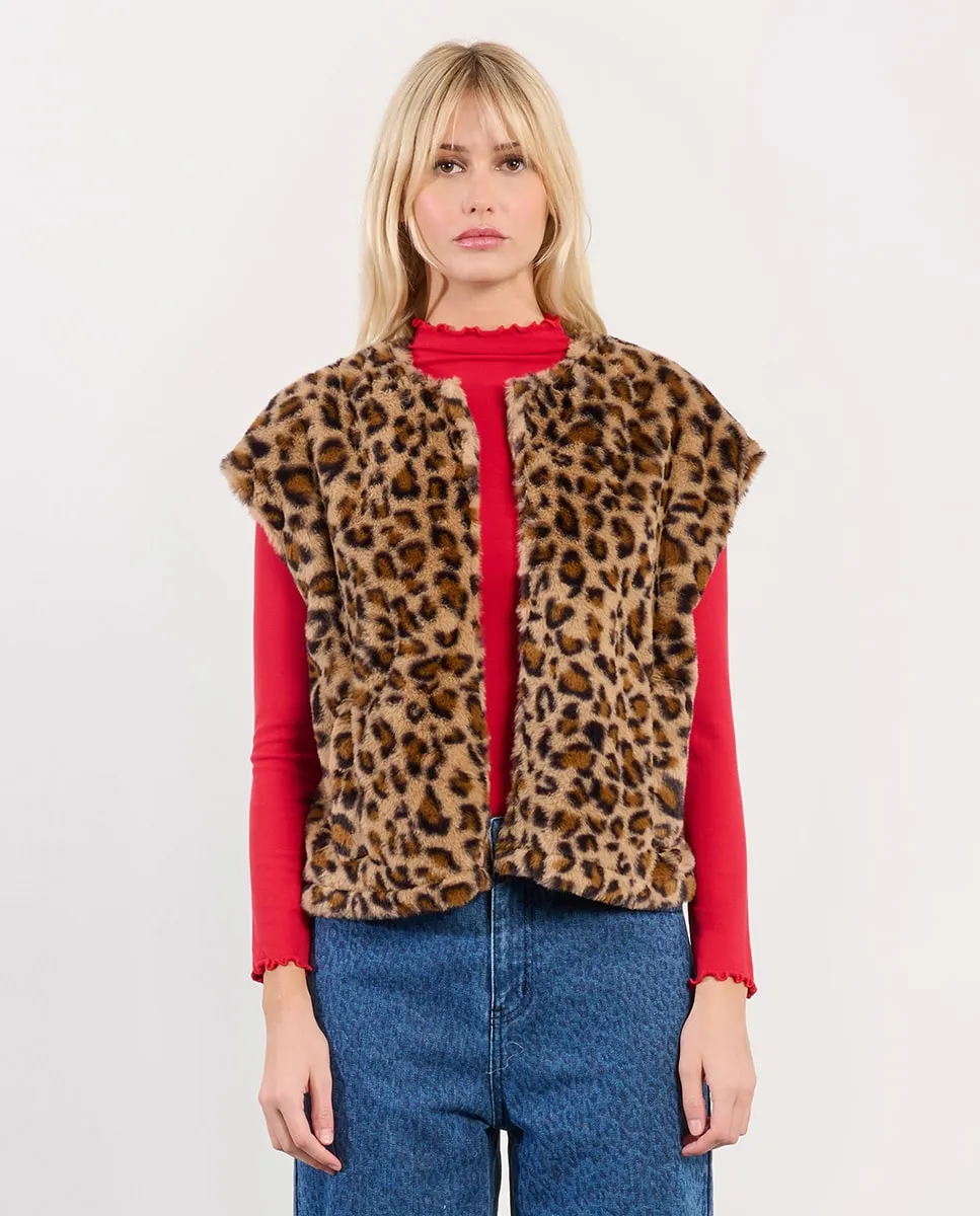 Женский пушистый жилет с рукавами-бабочками и принтом Lili Sidonio, коричневый
Женский пушистый жилет с рукавами-бабочками и принтом Lili Sidonio, коричневый