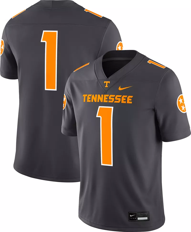 Мужская серая футбольная майка Nike Tennessee Volunteers #1 Dri-FIT Replica
Мужская серая футбольная майка Nike Tennessee Volunteers #1 Dri-FIT Replica