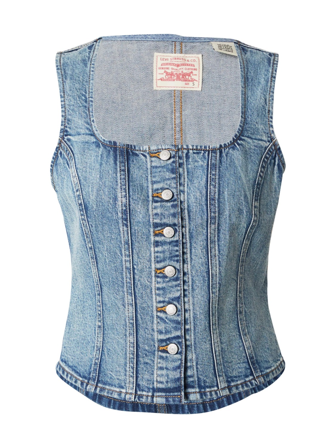 LEVI'S Топ 'Sculpted Top' в синем дениме
LEVI'S Топ 'Sculpted Top' в синем дениме