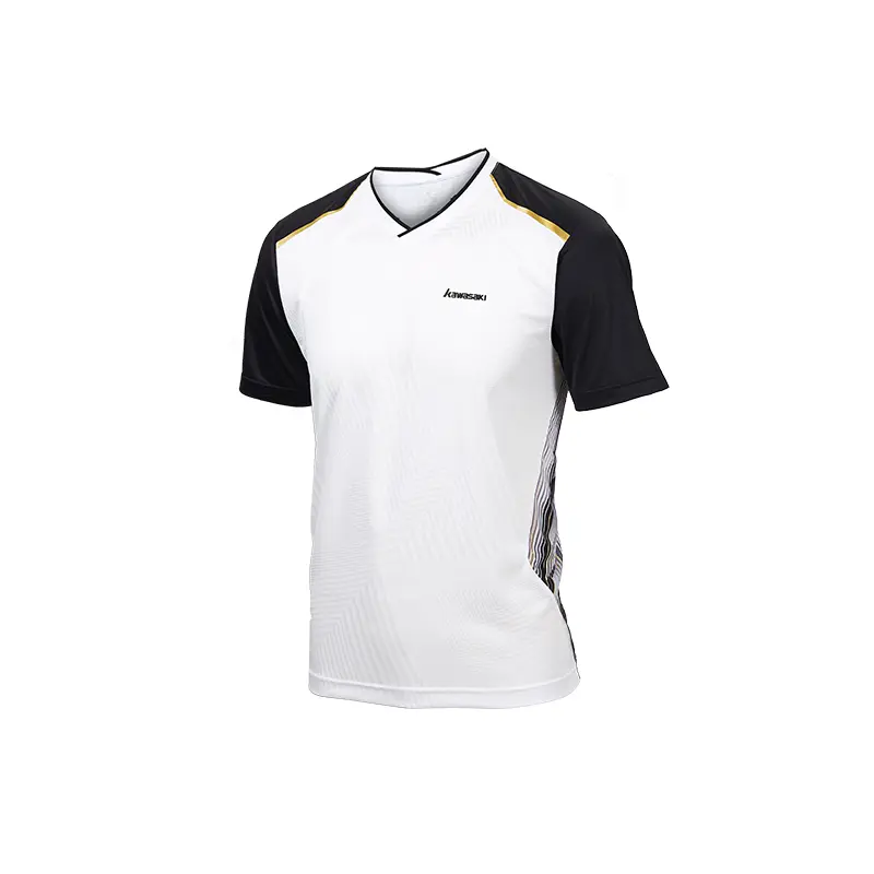 Футболка для бадминтона унисекс черно-золотая Kawasaki, белая
Футболка для бадминтона унисекс черно-золотая Kawasaki, белая