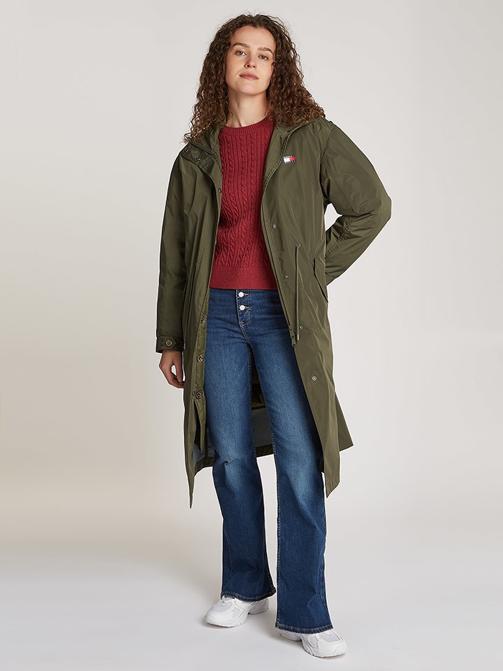 Пальто TOMMY JEANS, хаки 
Пальто TOMMY JEANS, хаки