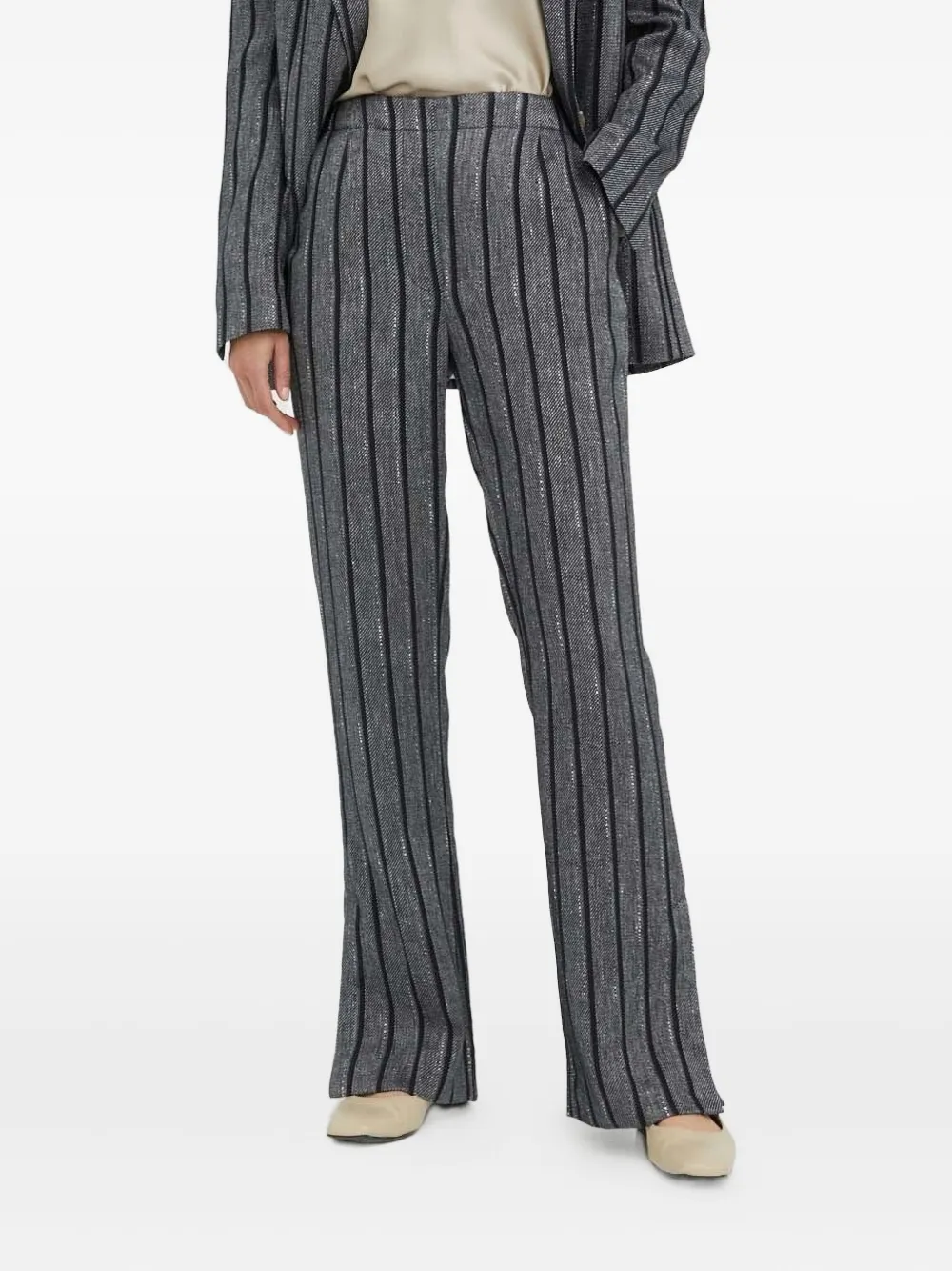 Брюки в вертикальную полоску Day Birger Et Mikkelsen, серый 
Брюки в вертикальную полоску Day Birger Et Mikkelsen, серый