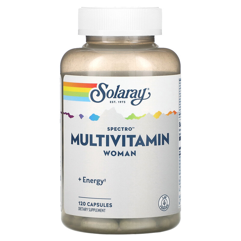 Solaray, Spectro Multivitamin, для женщин, 120 капсул
Solaray, Spectro Multivitamin, для женщин, 120 капсул